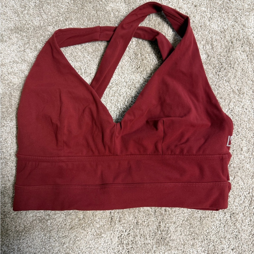 BuffBunny Alpha Sports Bra in Vineyard Dark Red Medium